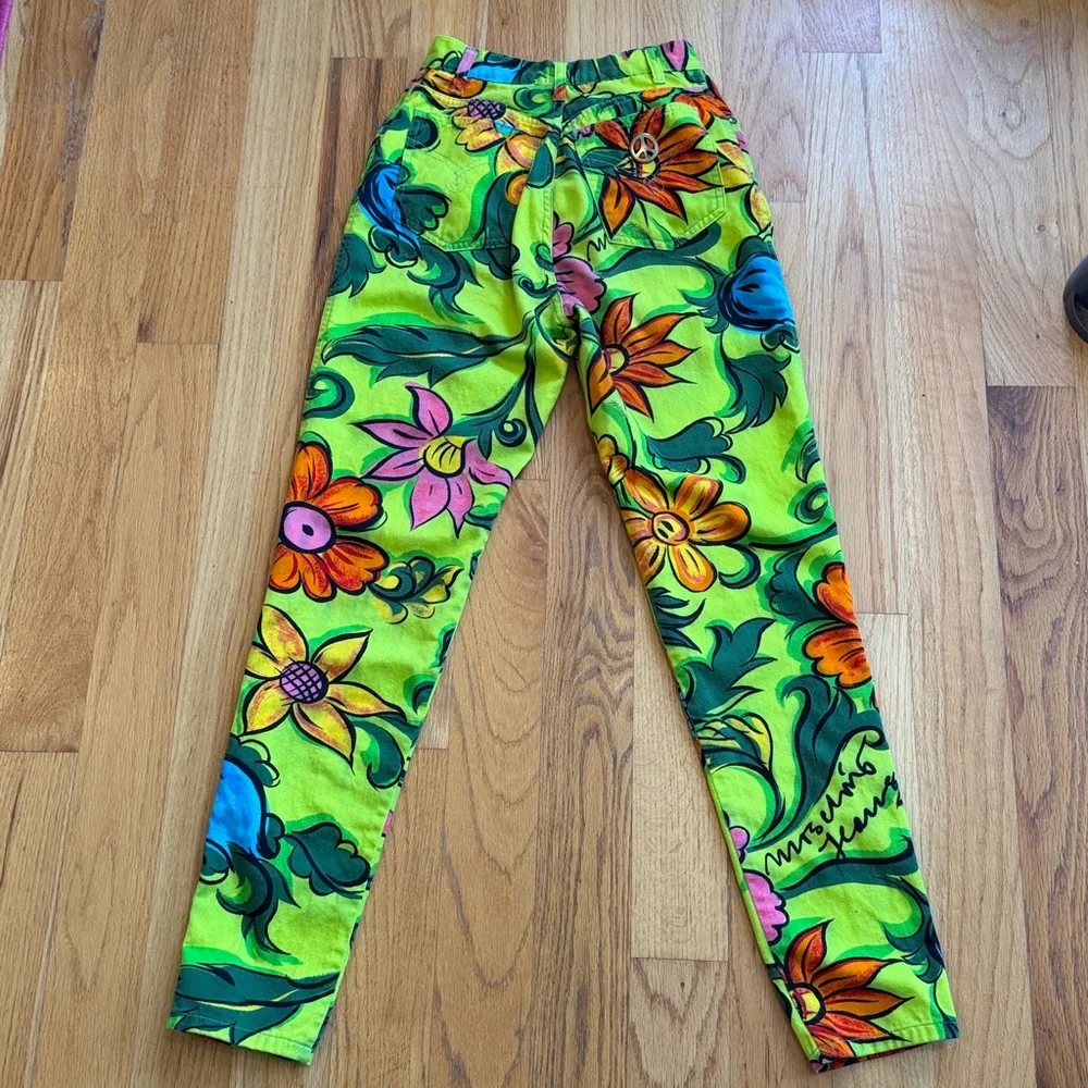 Moschino 90’’s Floral Jeans Vintage Vibrant - Picture 2 of 8